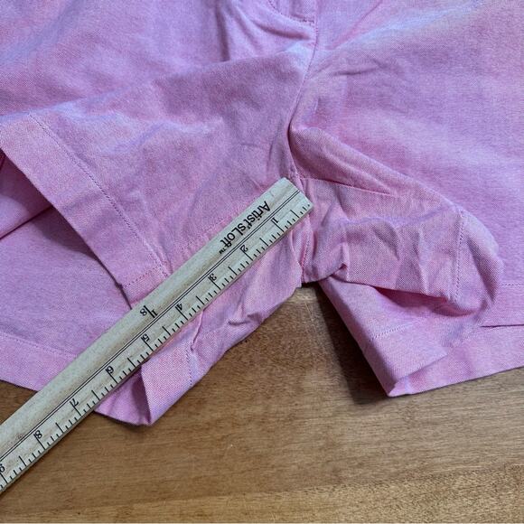 J. Crew Women’s Flat Front Shorts Size 14 City Fit 100% Cotton Pink MidRise Golf - Picture 8 of 9